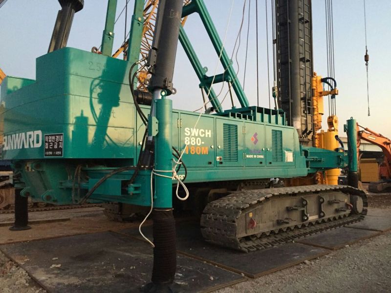 龙8头号玩家智能SWCH880-180M全液压履带桩机闪亮上岸韩国