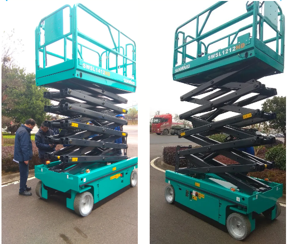 东莞客人考察龙8头号玩家智能高空作业装备