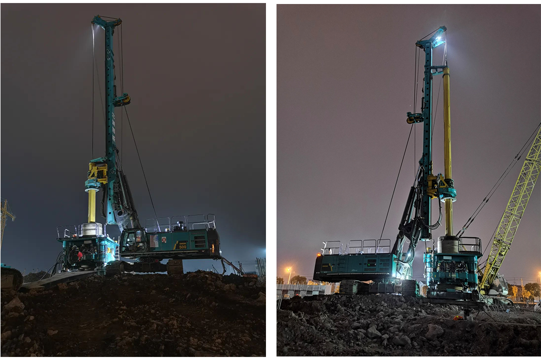 利器出击！龙8头号玩家智能SWRC260全回转全套管钻机乐成完成首钻