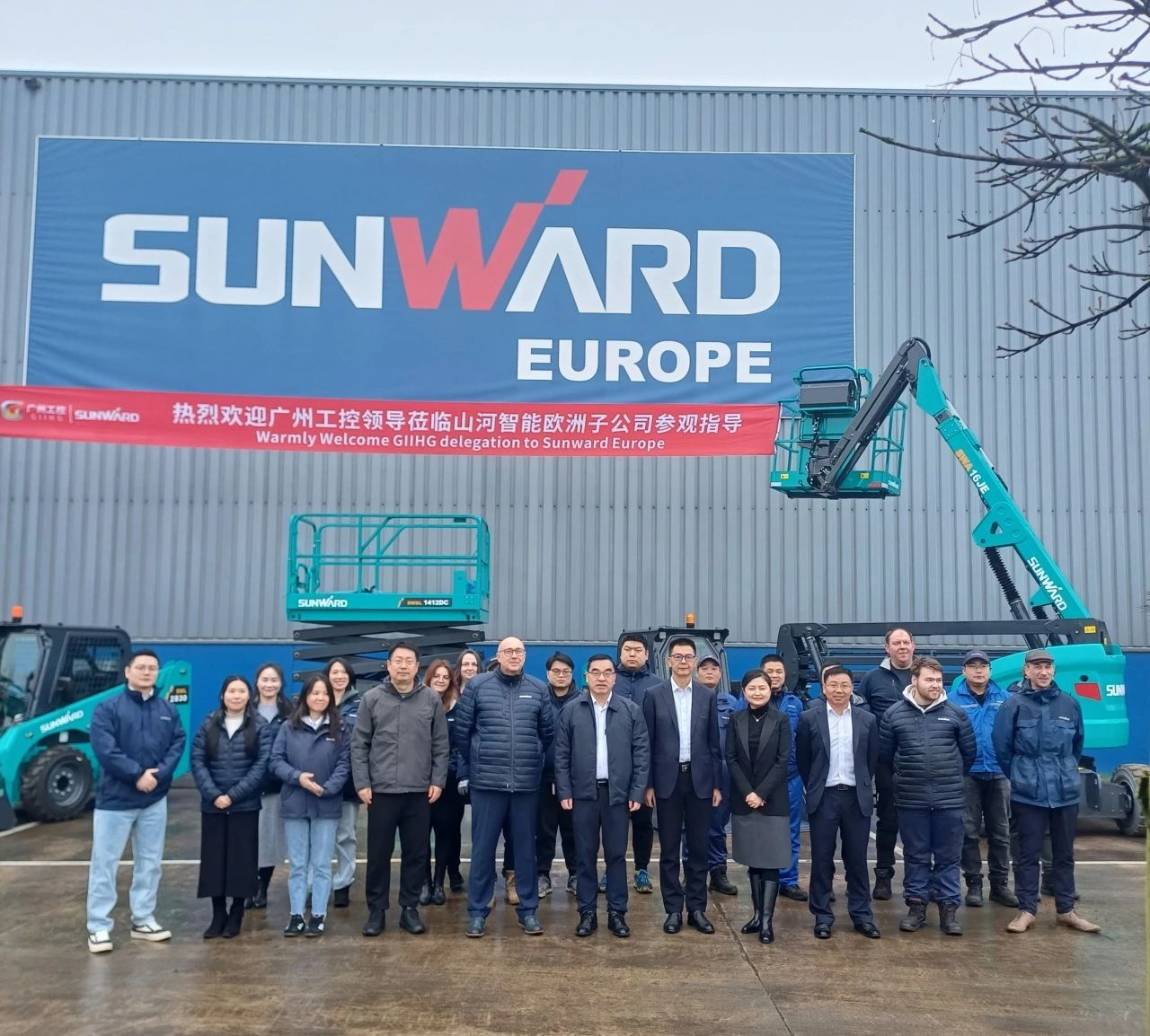 广州工控集团总司理王福铸率队考察龙8头号玩家智能欧洲子公司