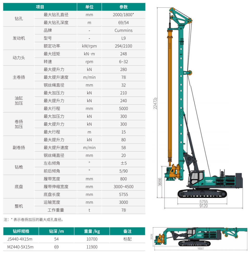 中型多功效旋挖钻机