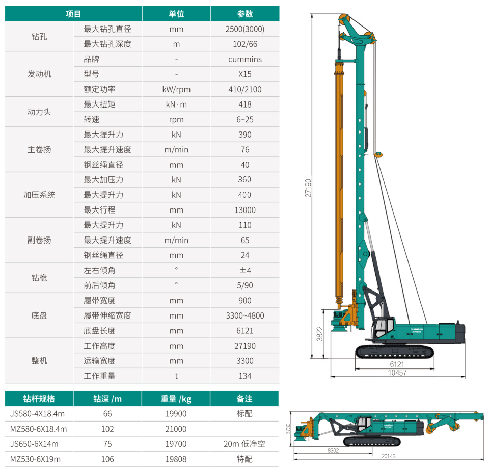 SWDM360H3 大型多功效旋挖钻机